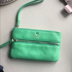 Green Kate Spade Wristlet